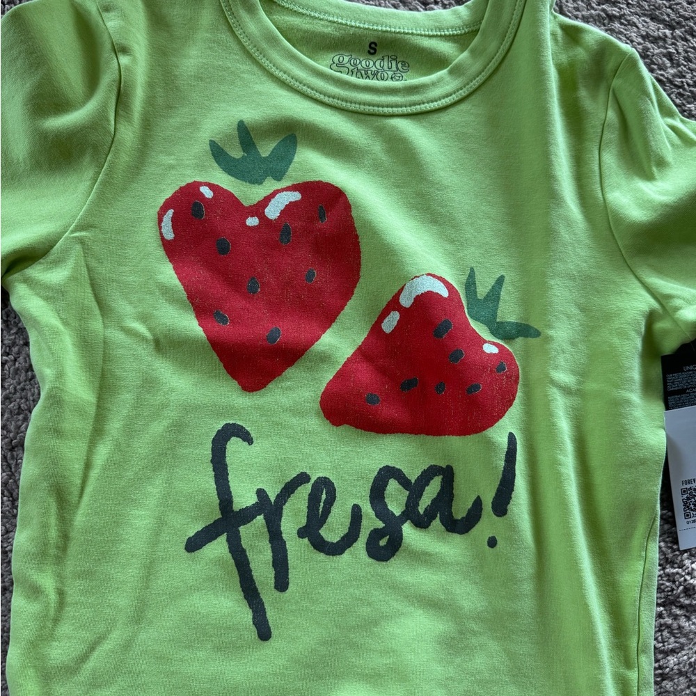 Teen Green Strawberry Shirt